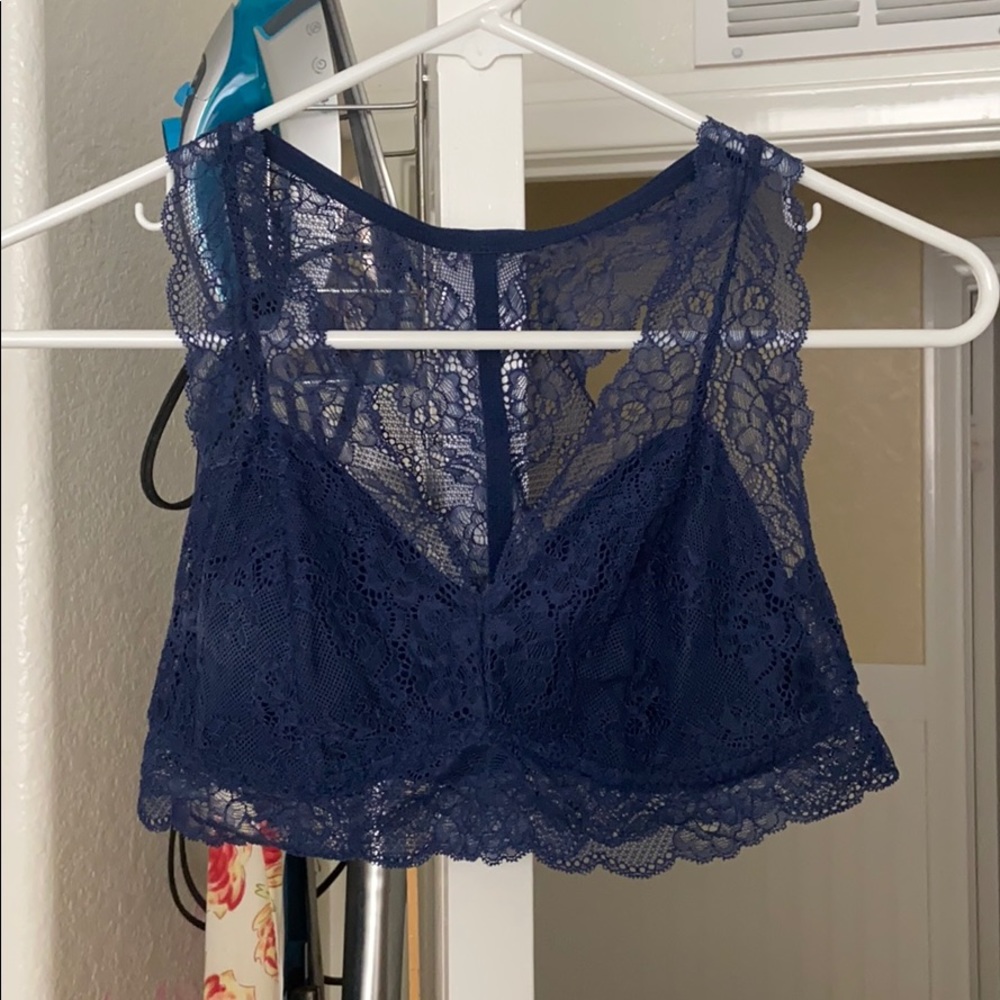 Blue lace bralette